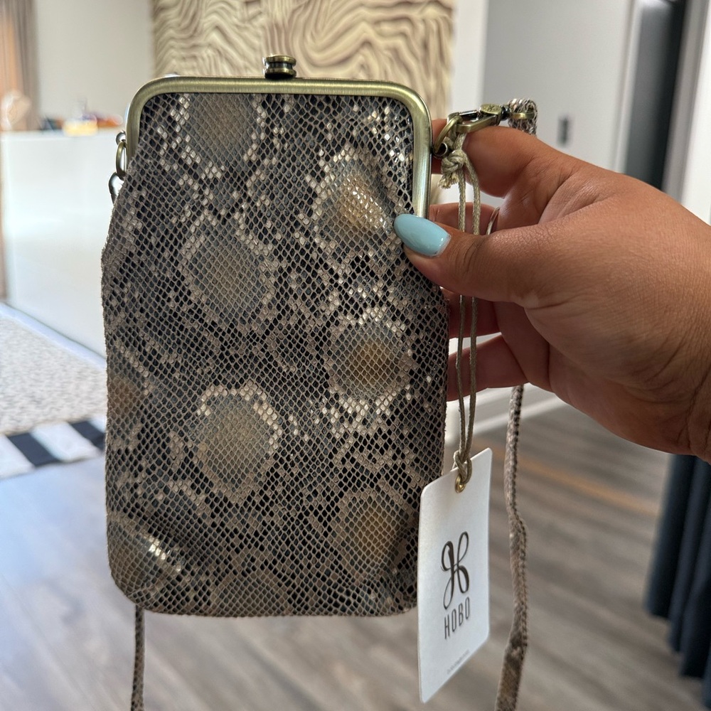 HOBO snakeskin Hobo Bag with Vintage-Inspired Closure